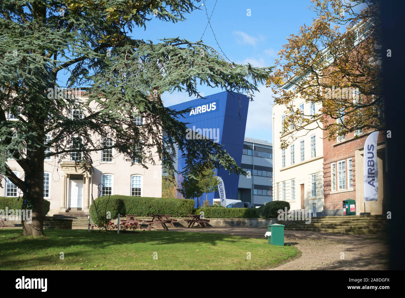 Around the Filton and Bradley Stoke constituency, Airbus offices in Filton. Airbus is a major employer. Stock Photo