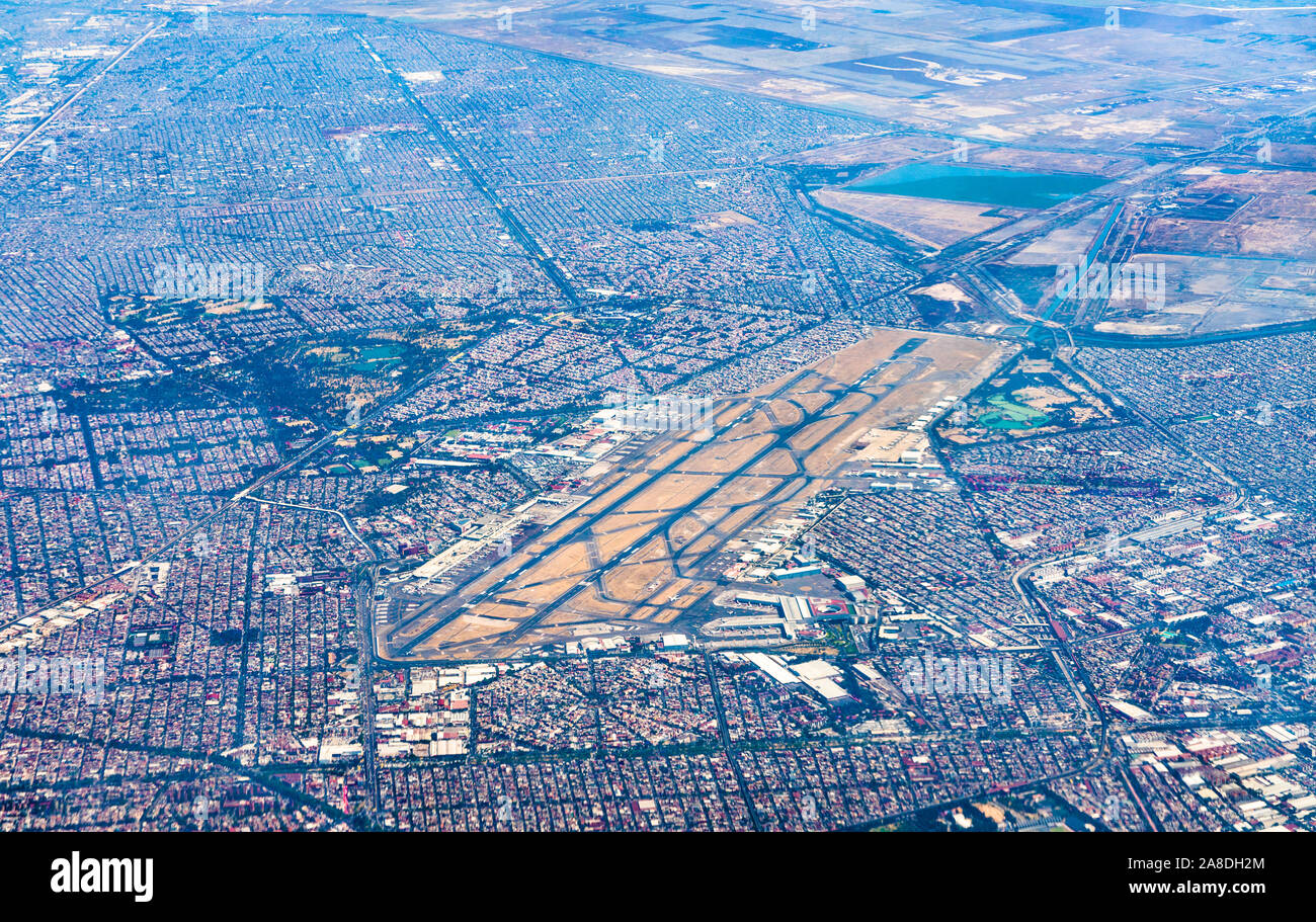 Aerial view of Mexico City International Airport Stock Photo Alamy