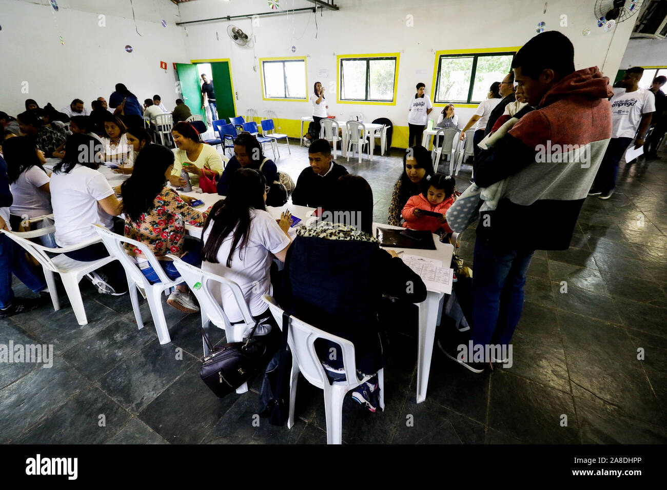 Embu Brazil 08th Nov 2019 Thousands Of People Attend The Job Search In The Municipality Of Embu Das Artes In The Metropolitan Region Of Sao Paulo Which Takes Place This Friday 08