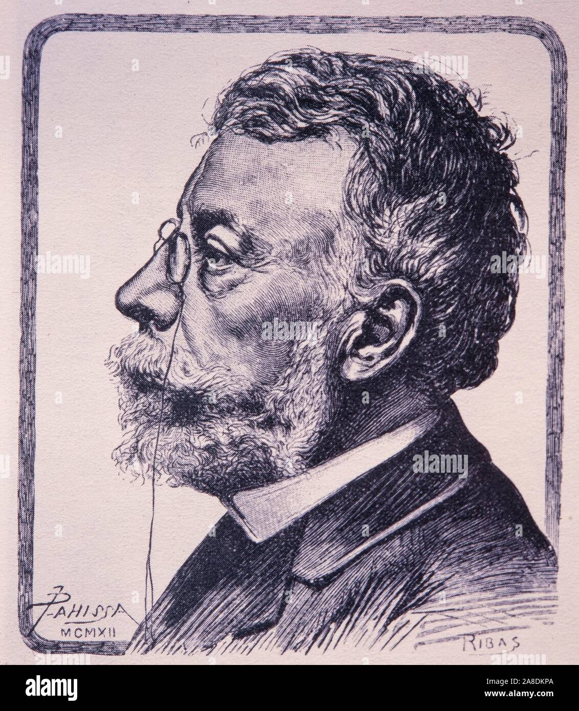 Àngel Guimerà, Spanish writer in the Catalan language, 1912. Author: JAUME PAHISSA I LAPORTA. Stock Photo