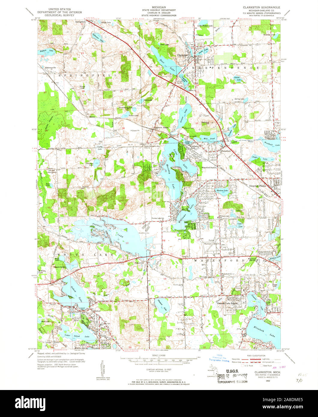 Clarkston map hi-res stock photography and images - Alamy
