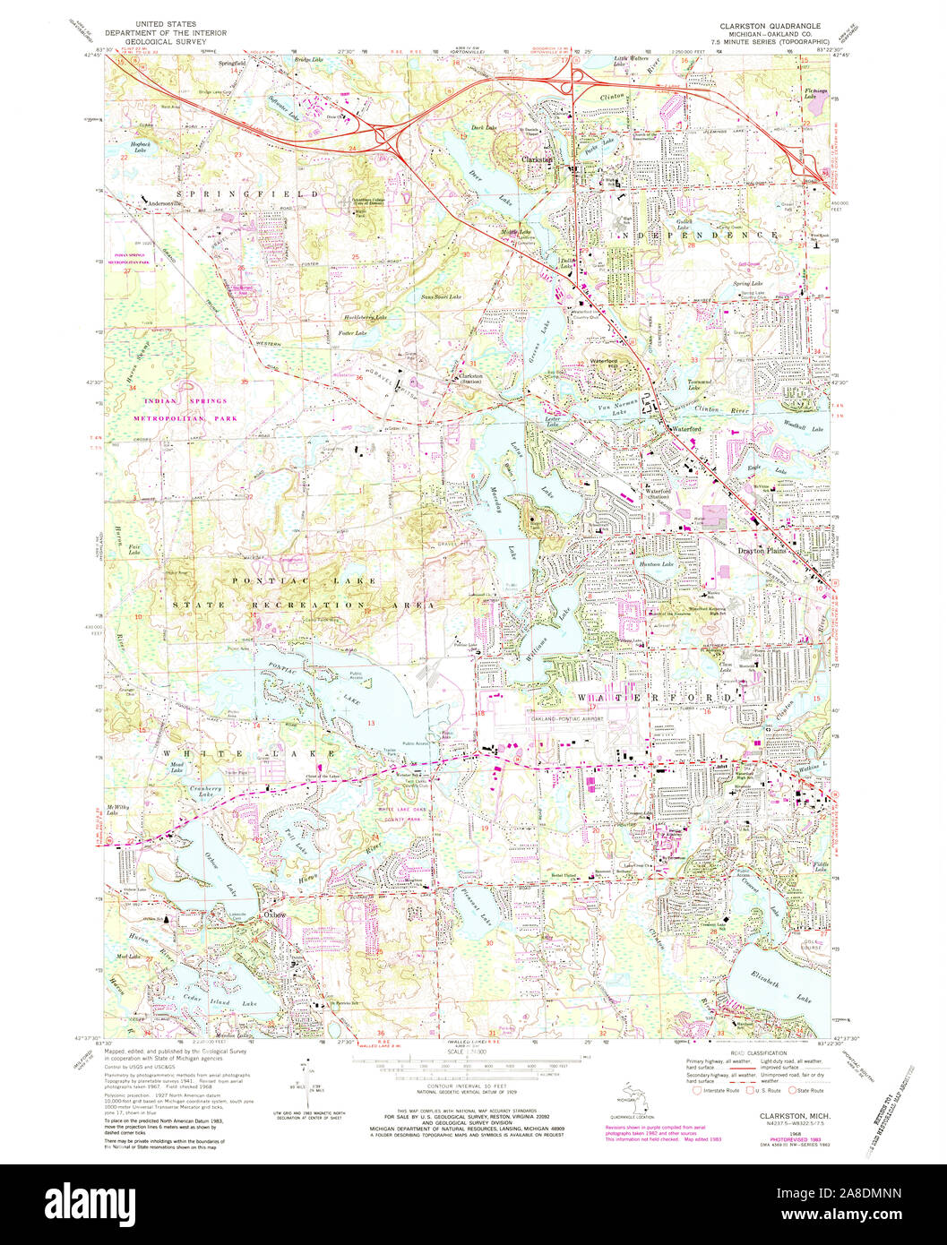 Map of clarkston hires stock photography and images Alamy