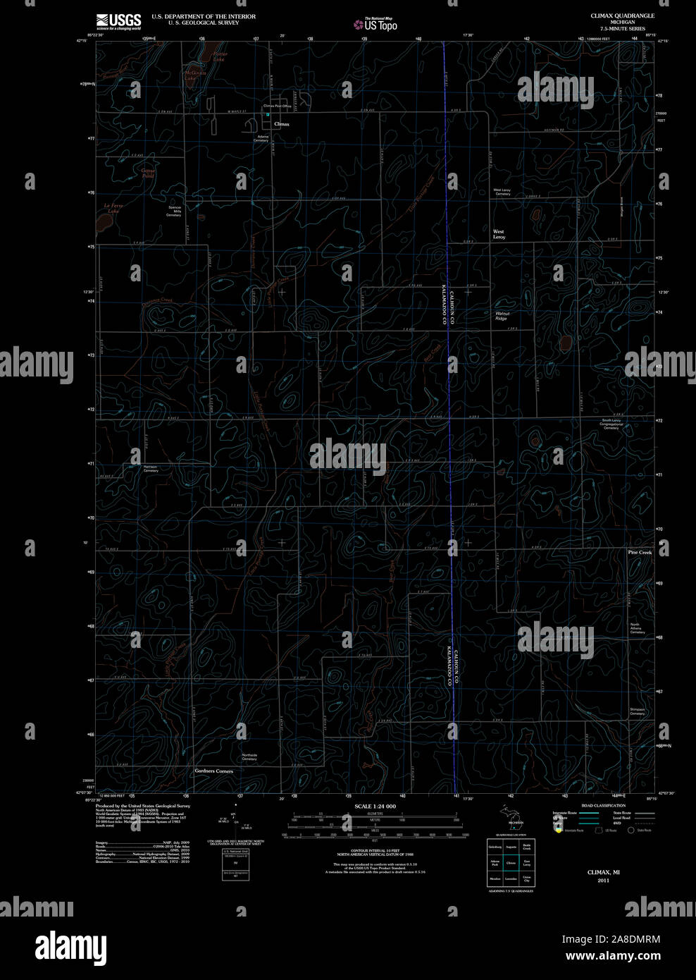 Map of climax hires stock photography and images Alamy
