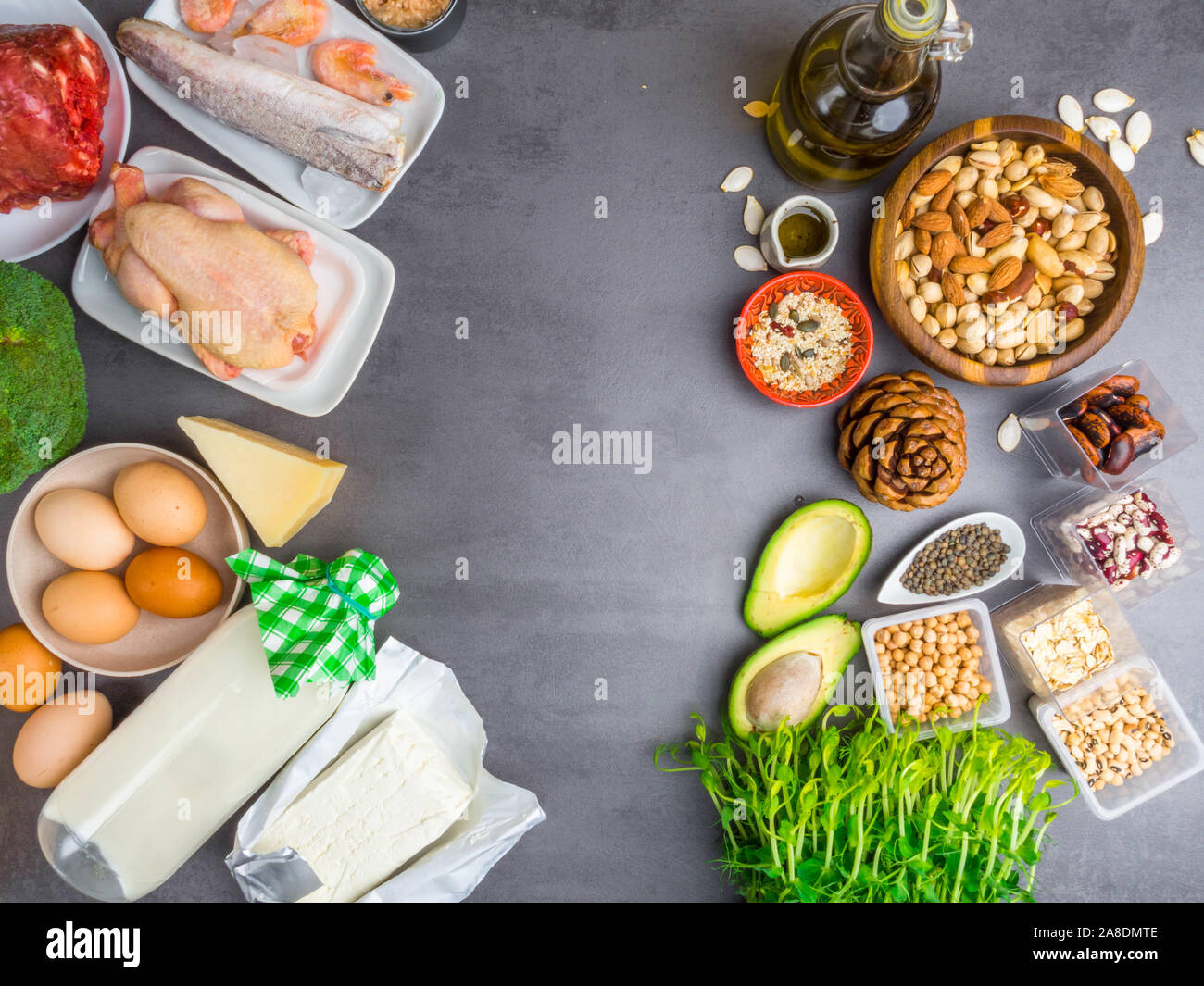 Healthy Diet foods that are a rich source of proteins, includes meat