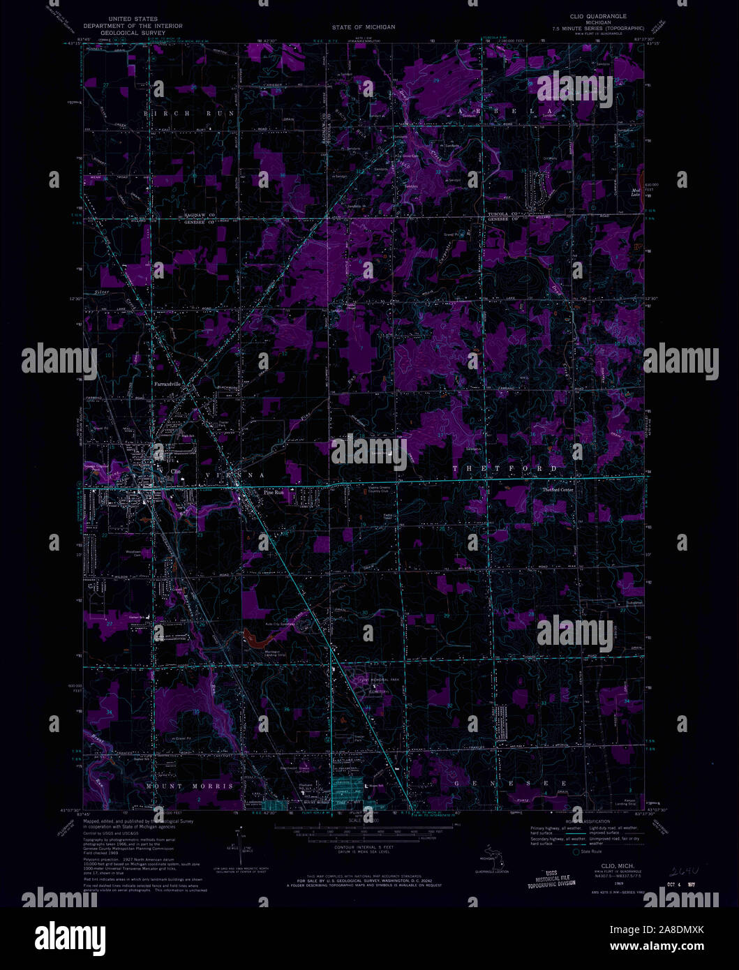 Map of clio hires stock photography and images Alamy