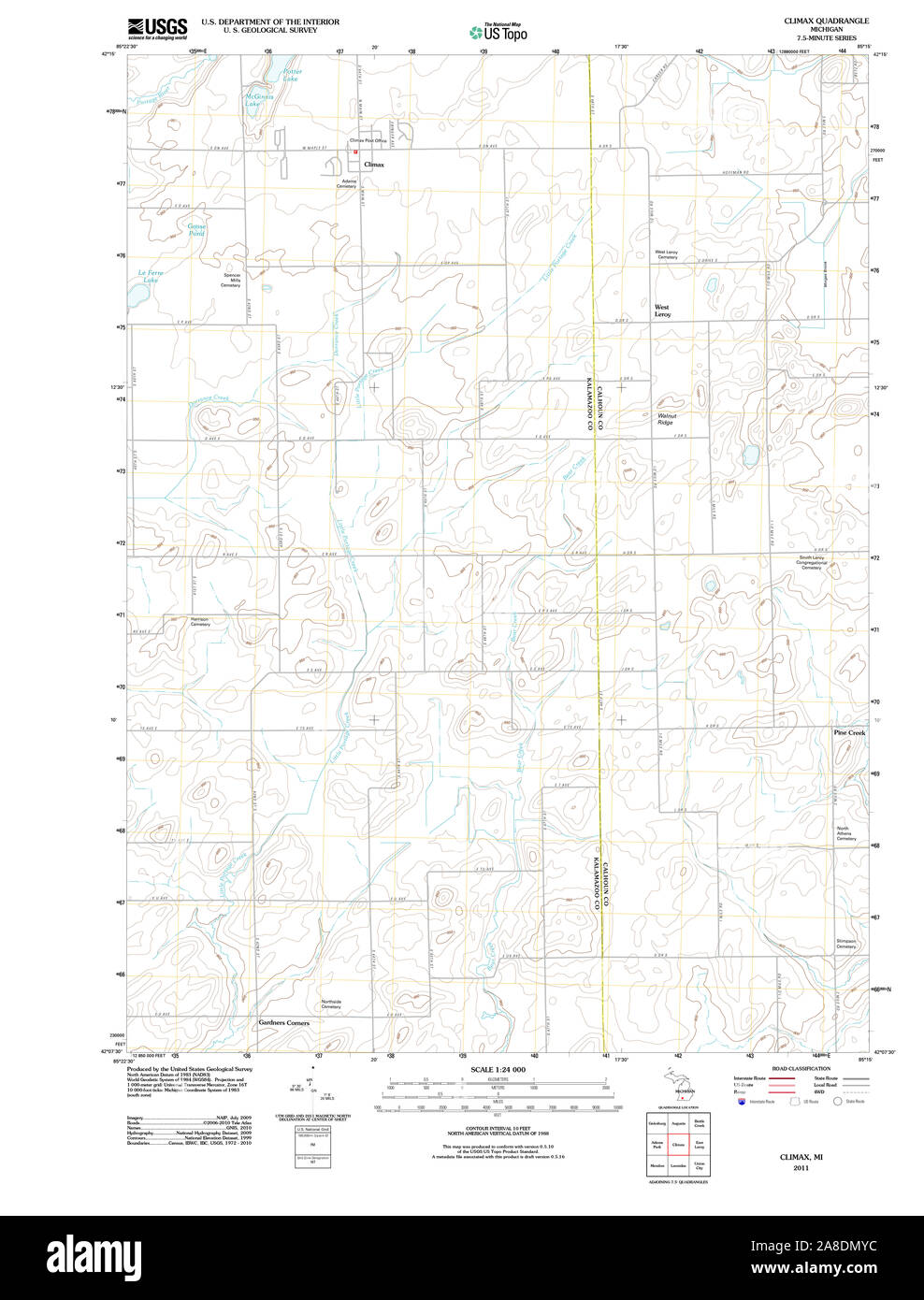 Map of climax hires stock photography and images Alamy