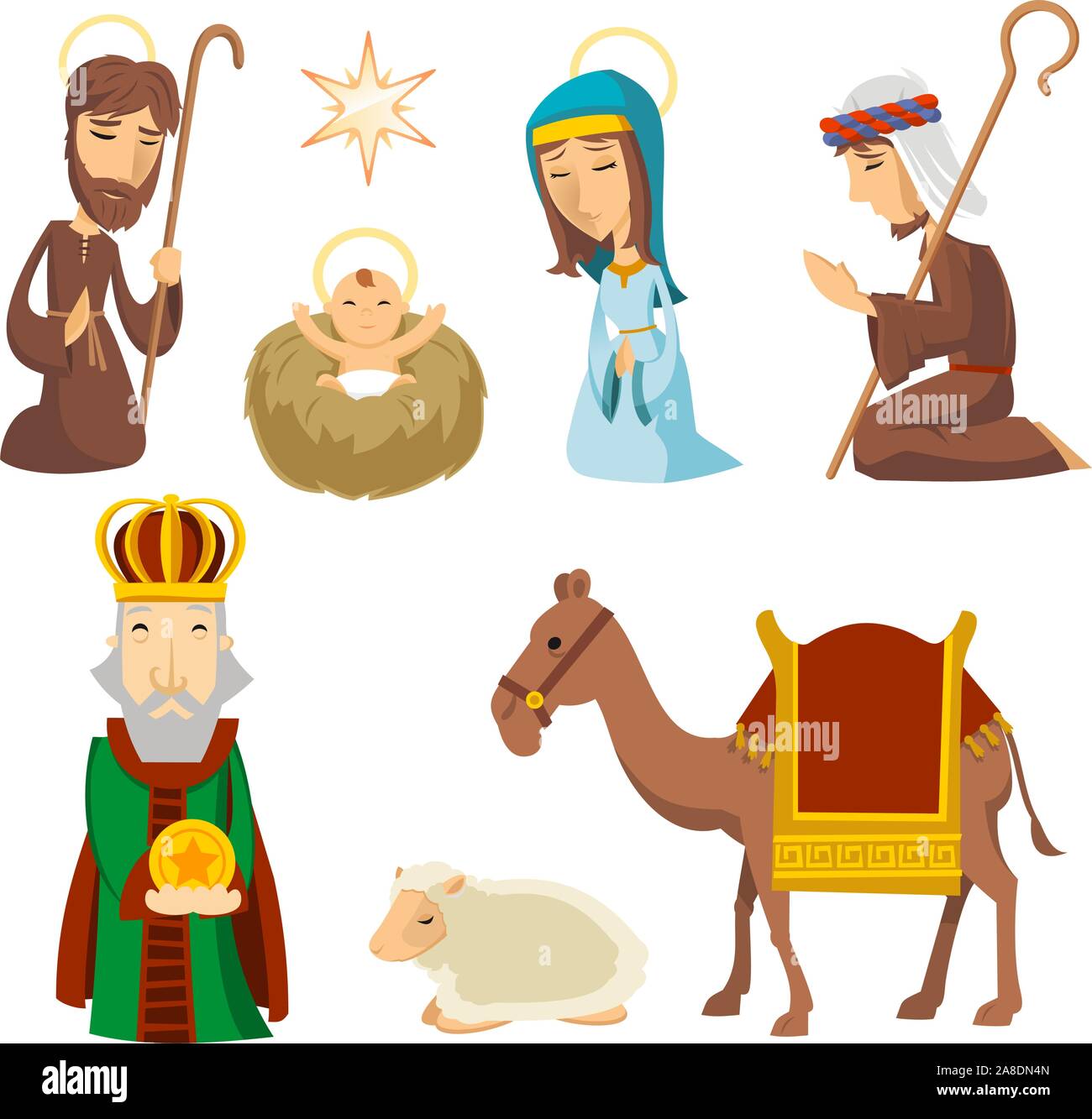 Nativity Scene Characters Cut Out