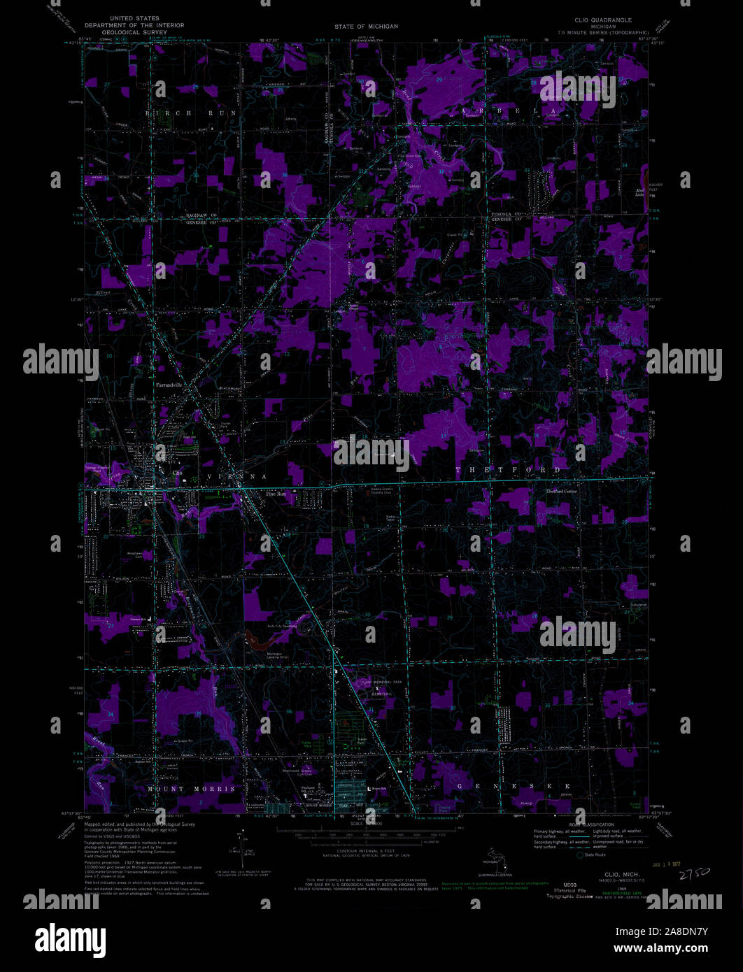 Map of clio hires stock photography and images Alamy