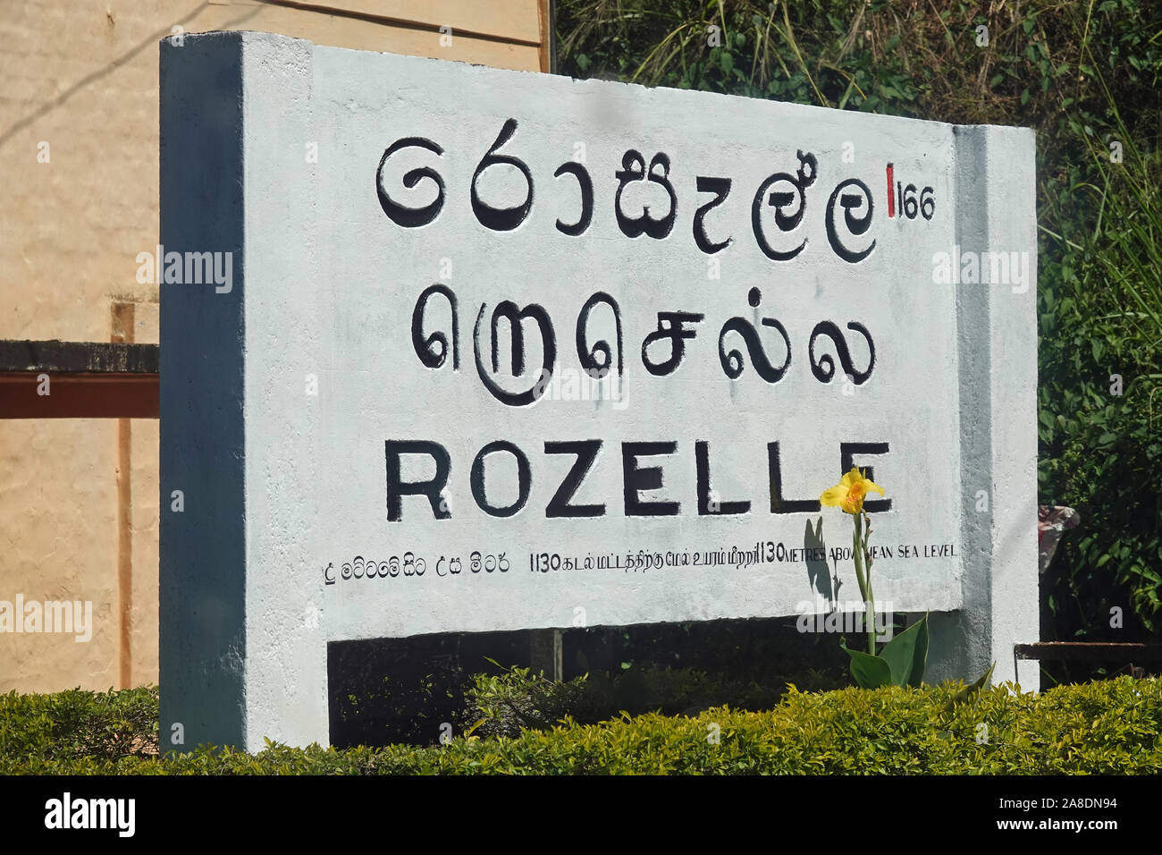 Rozelle Station, View From Train, Hill Country, Sri Lanka Stock Photo