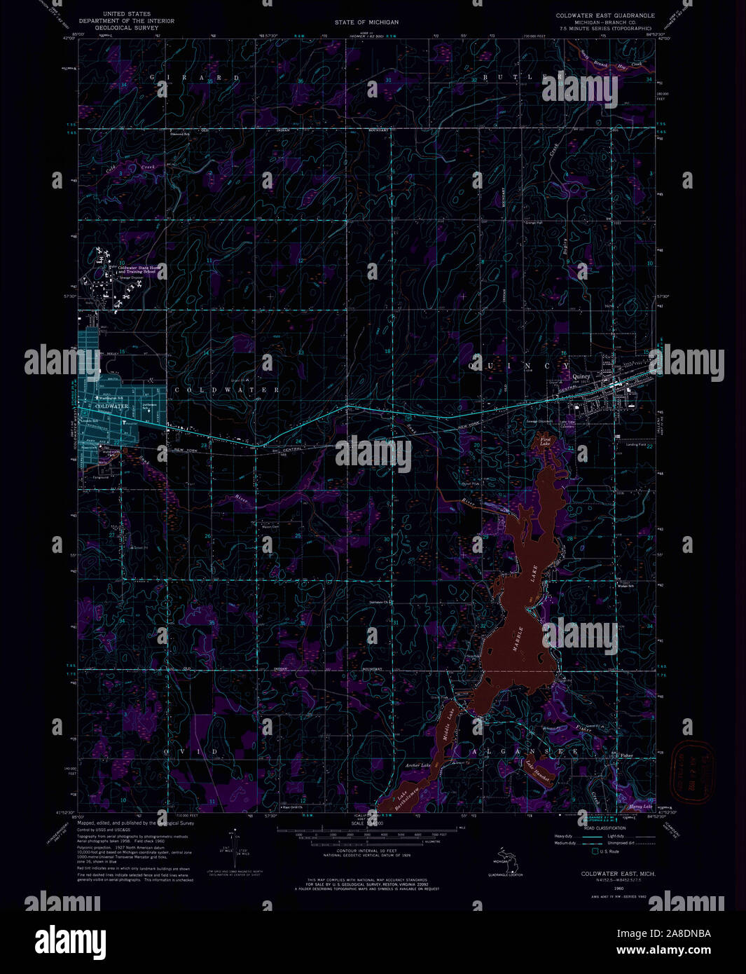Coldwater michigan map hires stock photography and images Alamy