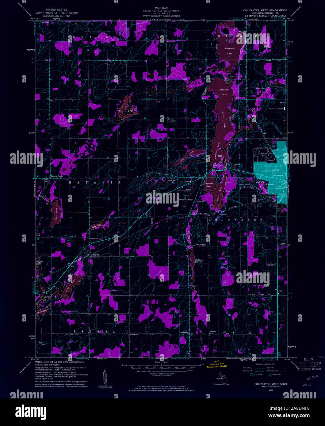 Coldwater michigan map hires stock photography and images Alamy