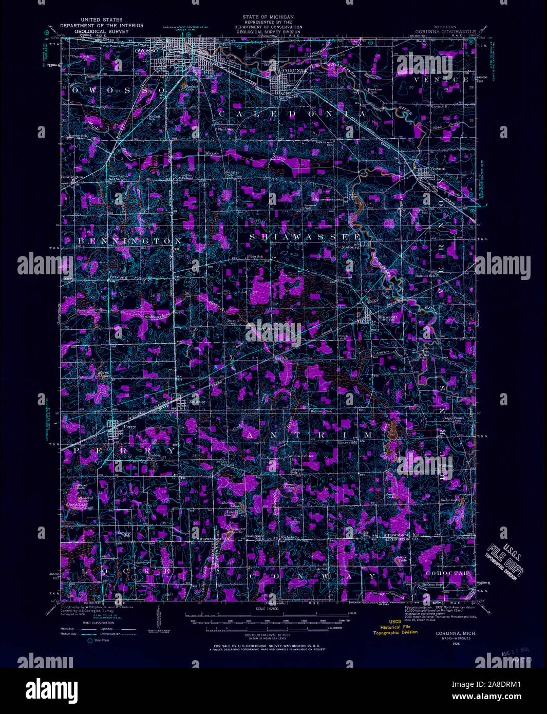 Map of corunna hires stock photography and images Alamy