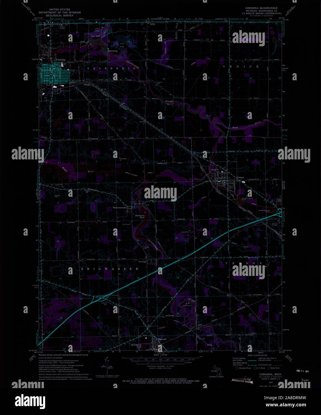 Map of corunna hires stock photography and images Alamy