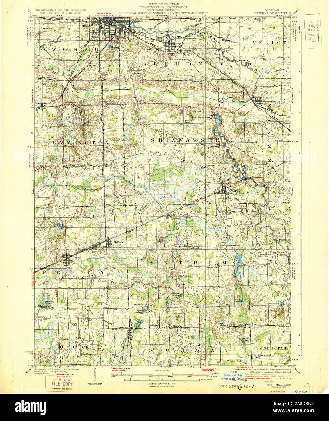 Map of corunna hires stock photography and images Alamy
