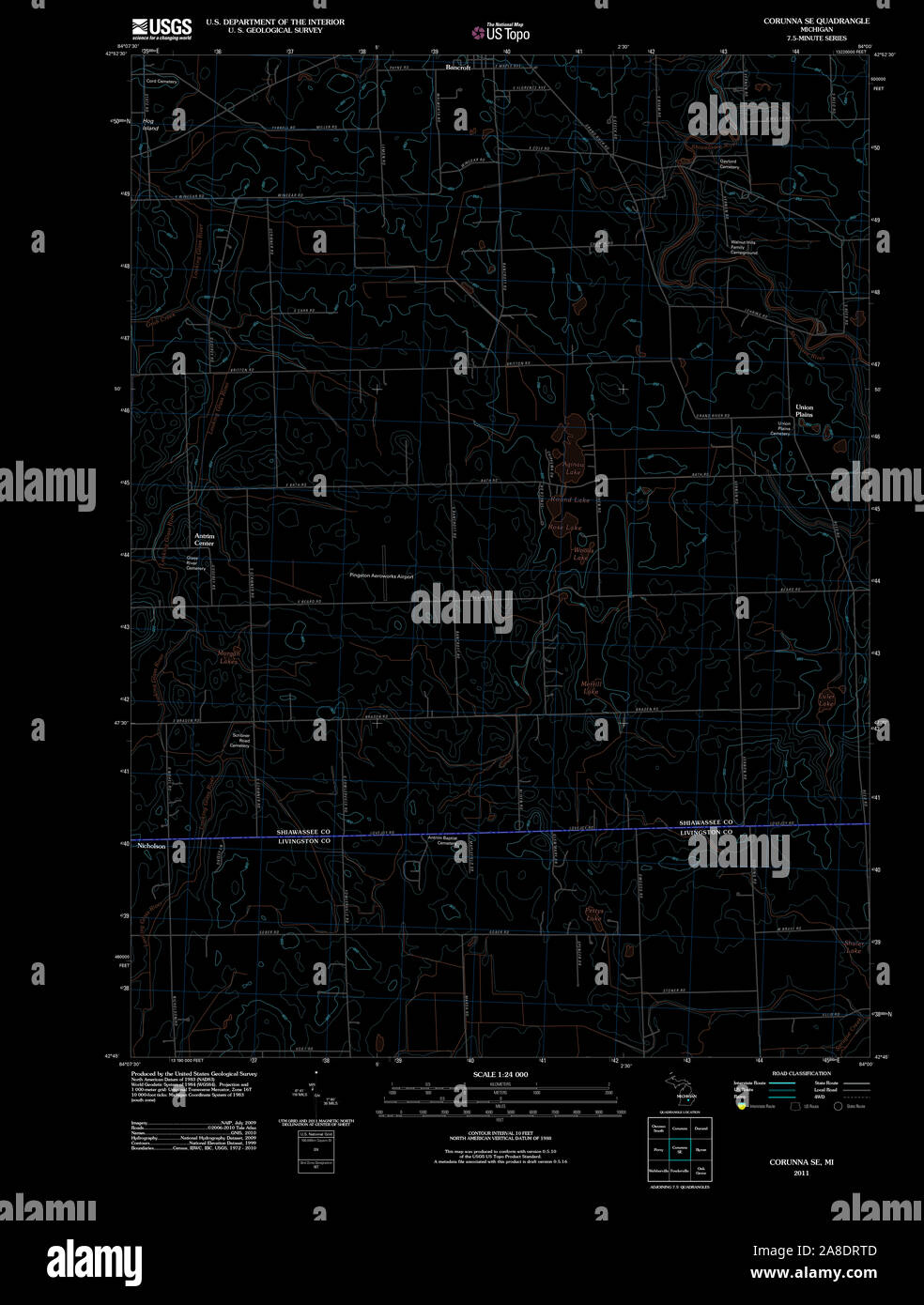 Map of corunna hires stock photography and images Alamy