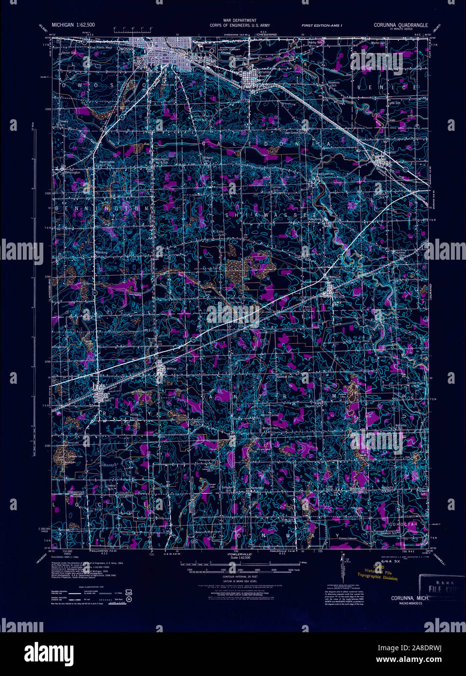 Corunna map hires stock photography and images Alamy