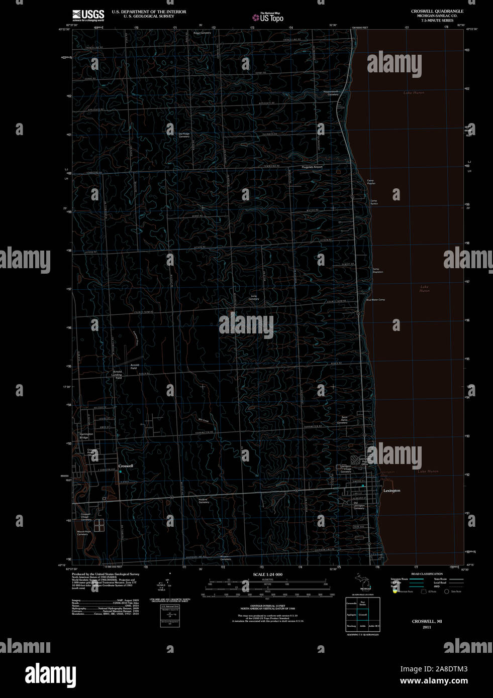 Map of croswell hires stock photography and images Alamy