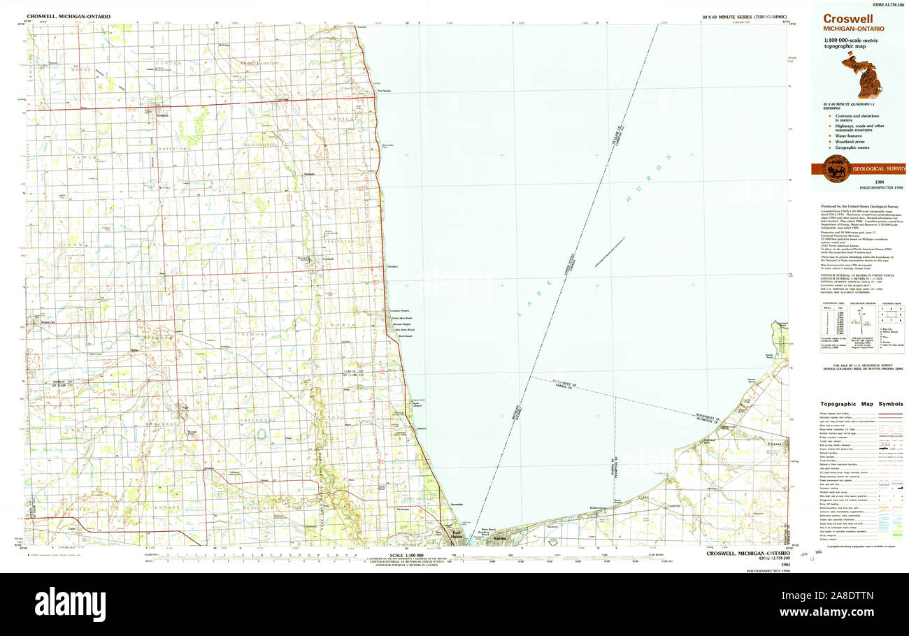 Map of croswell Cut Out Stock Images & Pictures Alamy
