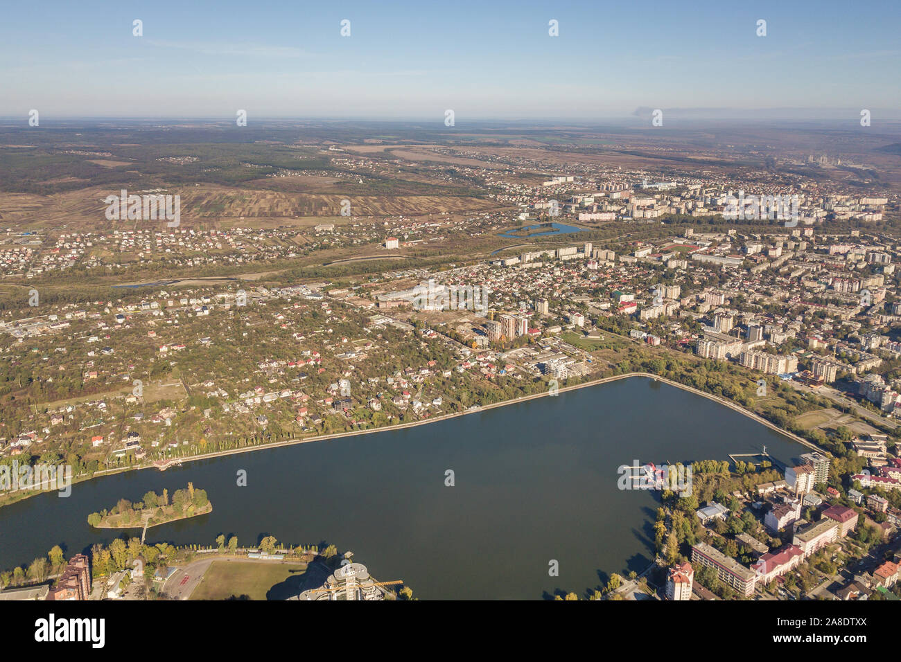 Aerial view of IvanoFrankivsk city, Ukraine Stock Photo Alamy