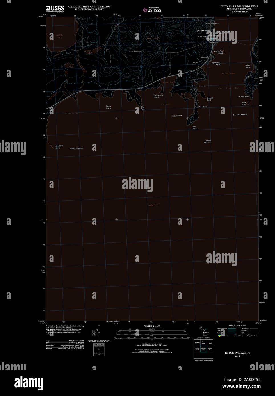 De tour village michigan map hires stock photography and images Alamy