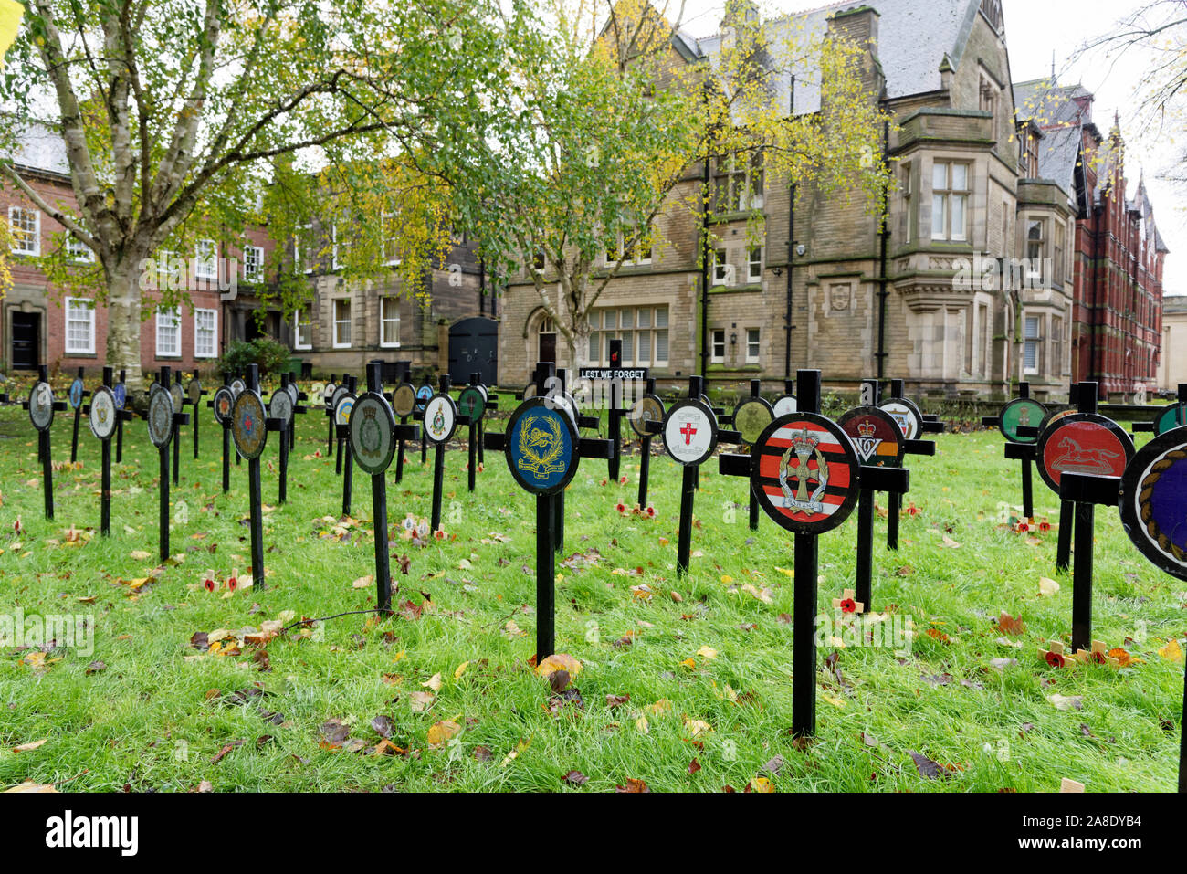 The Royal British Legion Garden of remeberance 2019, Duncombe Place, York, North Yorkshire Stock Photo