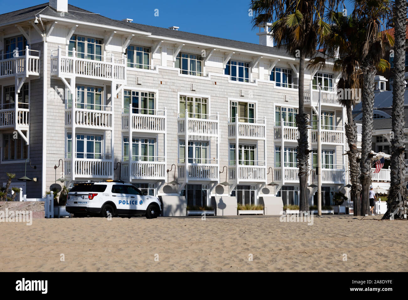 1 Pico boulevard beach front apartments, Santa Monica, Los Angeles County, California, United States of America Stock Photo