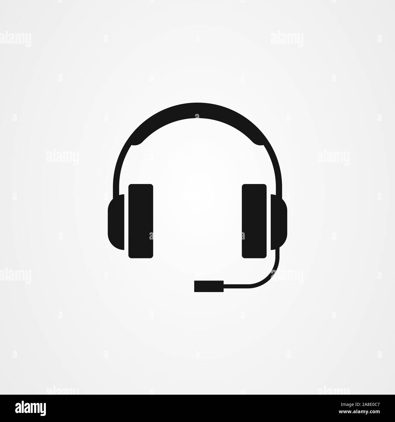 Headphones icon vector illustration. Headphones symbol Stock Vector Image &  Art - Alamy