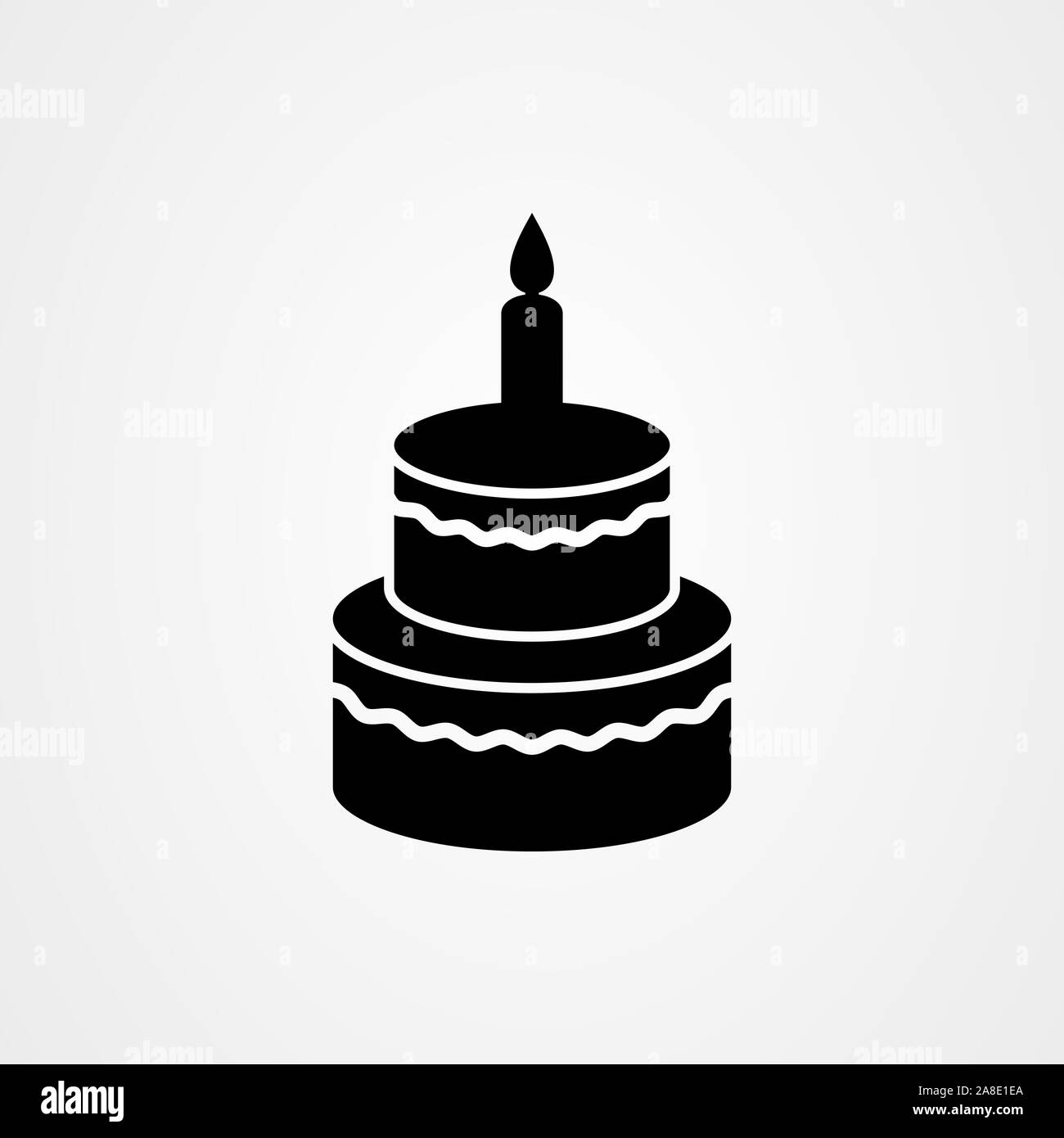 Download Free Pictures On Birthday Cake Logo PSD Mockup Template
