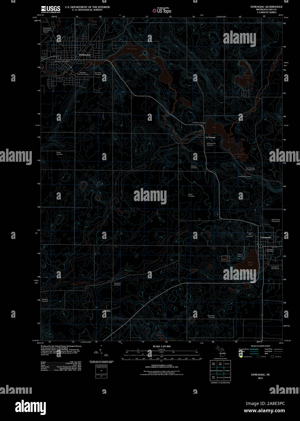 Dowagiac map hires stock photography and images Alamy