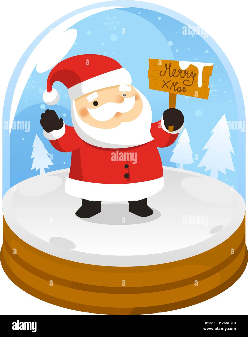Snow Globe With Santa Claus Stock Vector Image Art Alamy