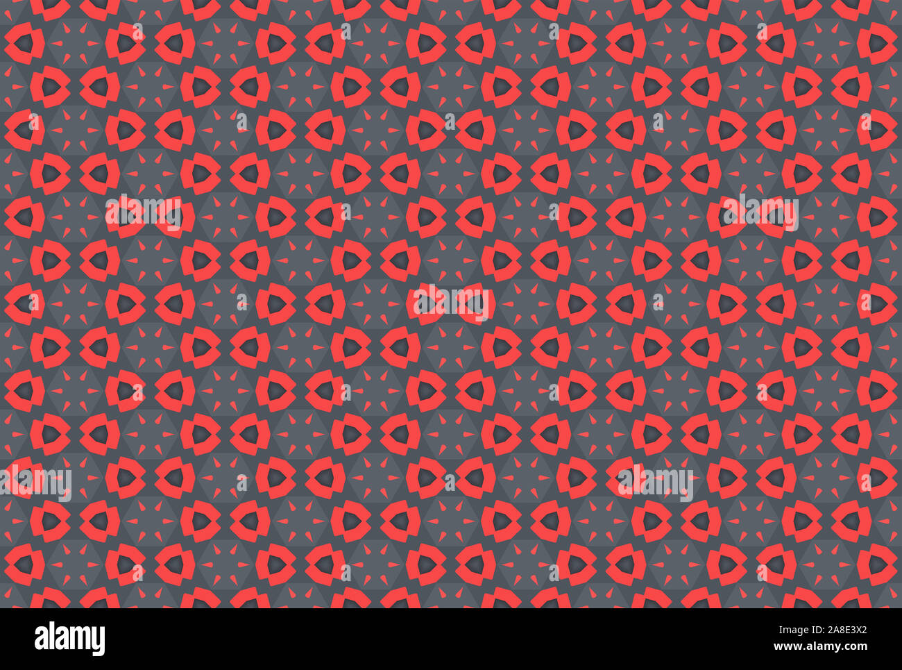 Seamless geometric pattern. In red, grey and black colors Stock Photo ...