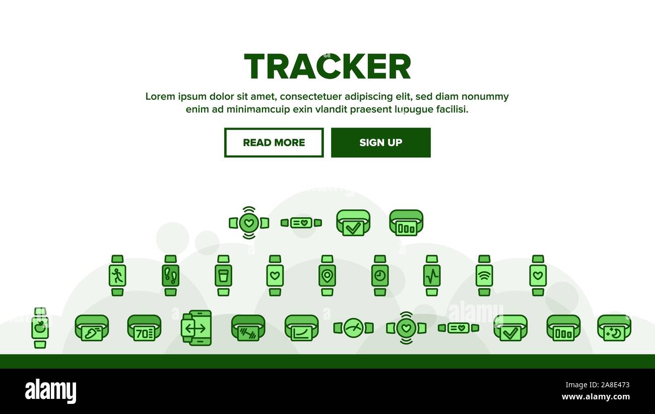 Collection Watch Tracker Elements Icons Set Vector Stock Vector Image ...