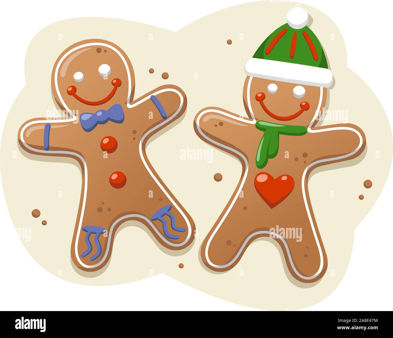 Gingerbread cookie design Stock Vector