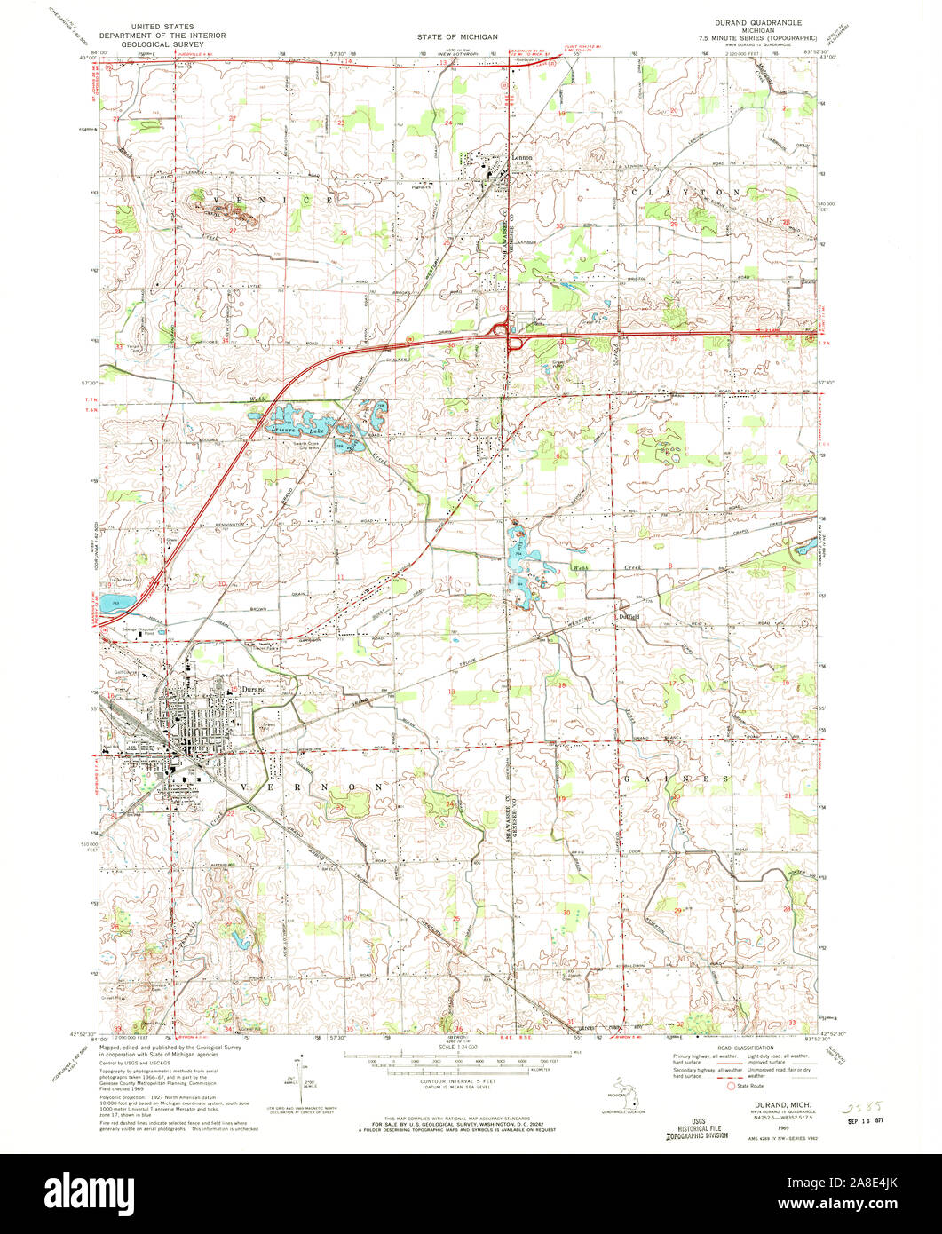 Map of durand hires stock photography and images Alamy