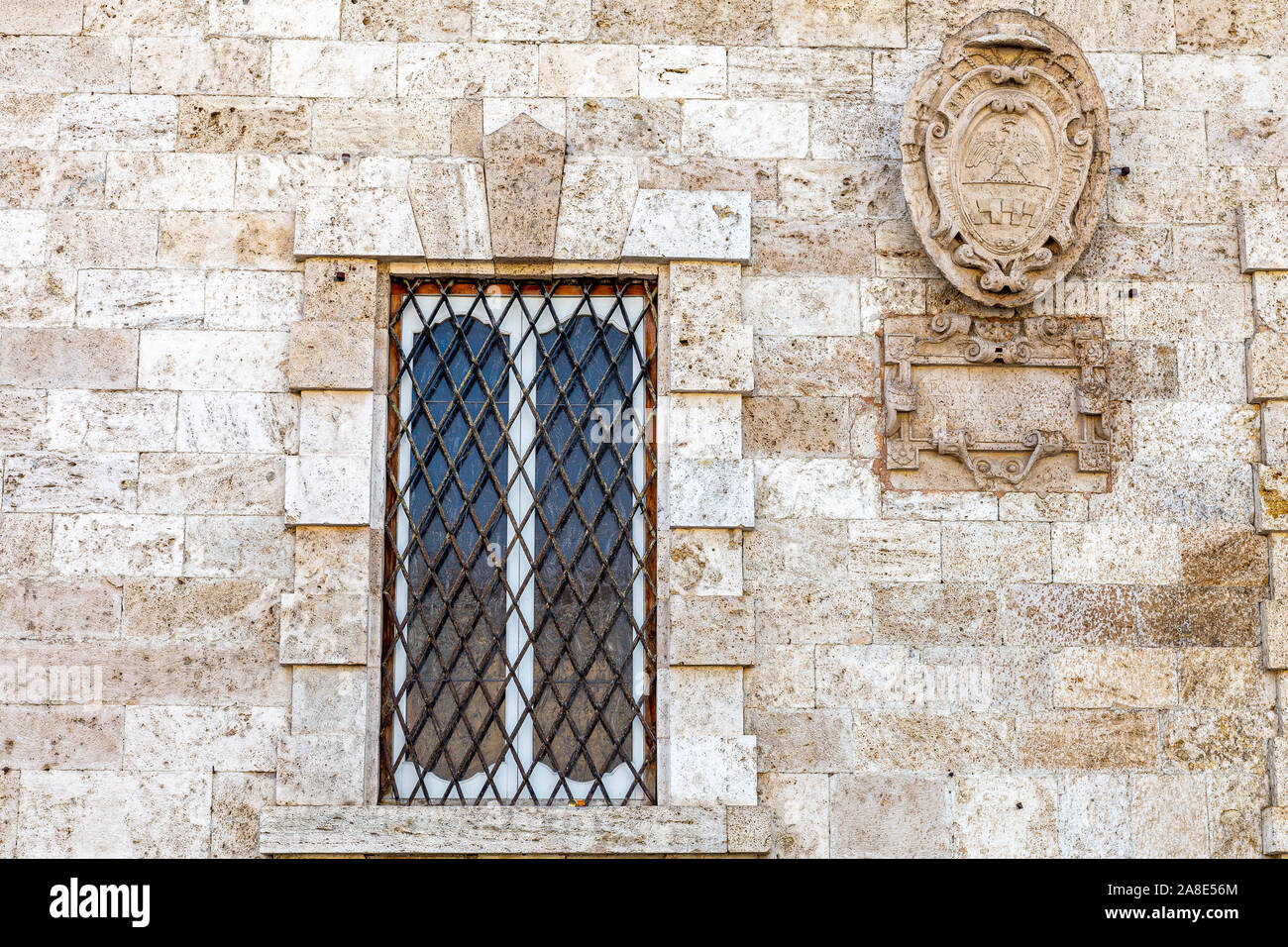 windows in the facades of ancient medieval houses Stock Photo - Alamy