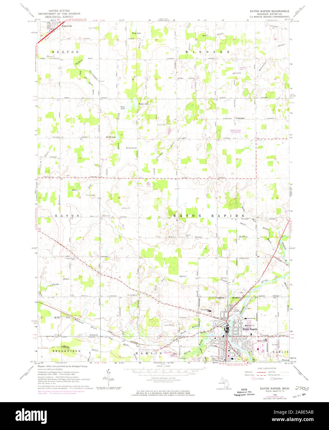 Eaton rapids map hires stock photography and images Alamy