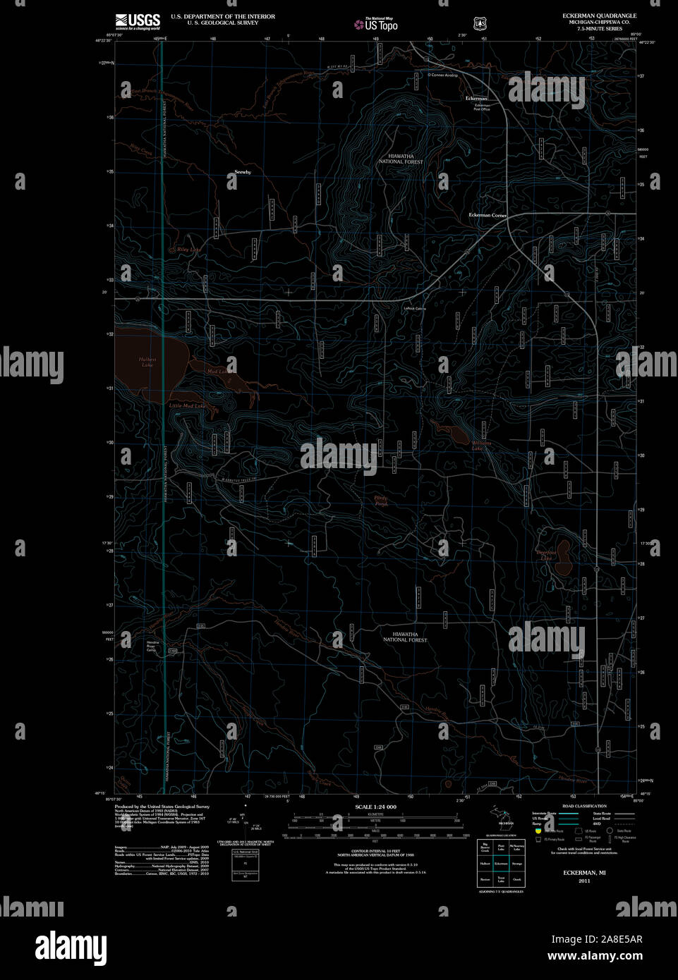 Map of eckerman hires stock photography and images Alamy