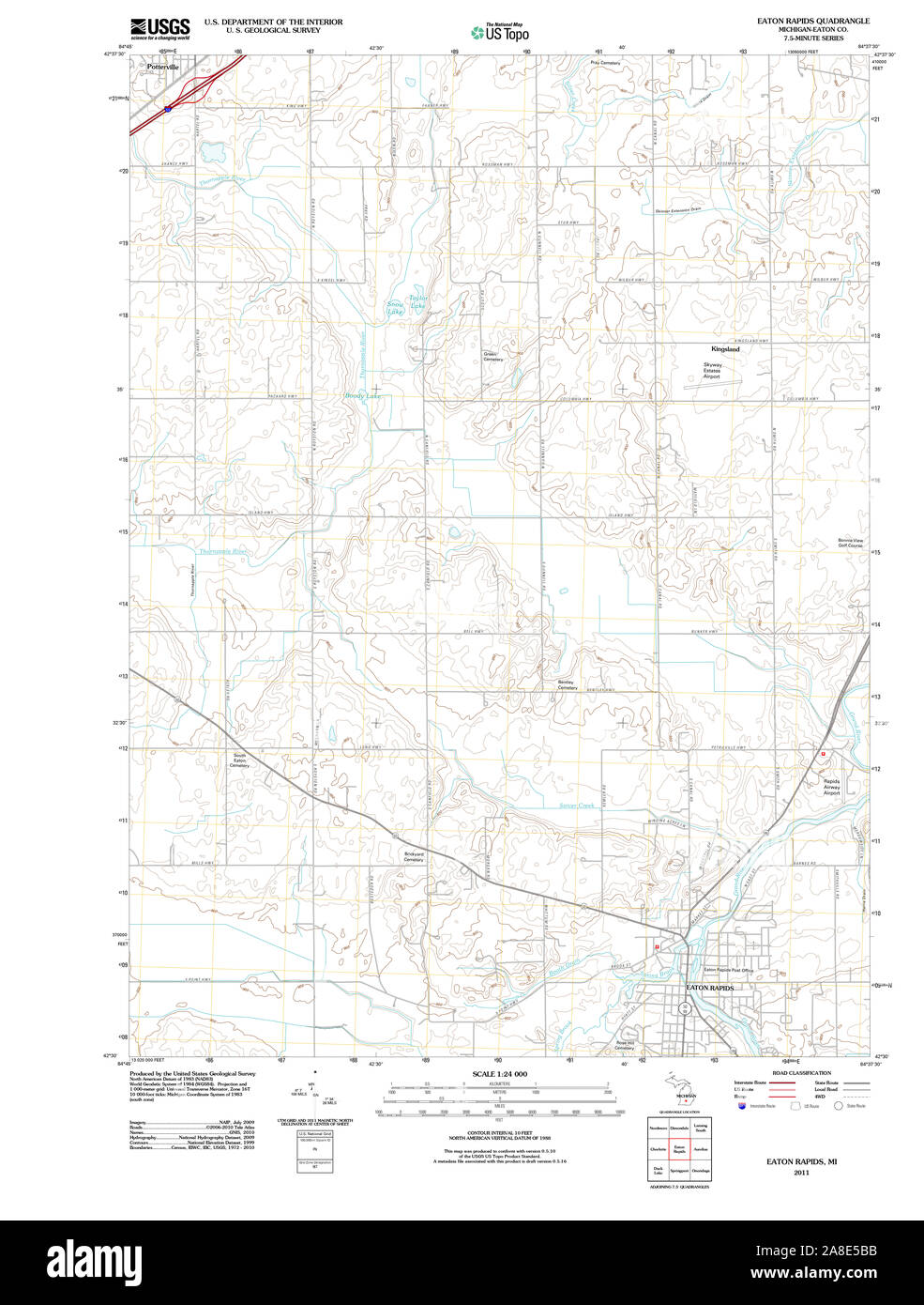 Eaton rapids map Cut Out Stock Images & Pictures Alamy