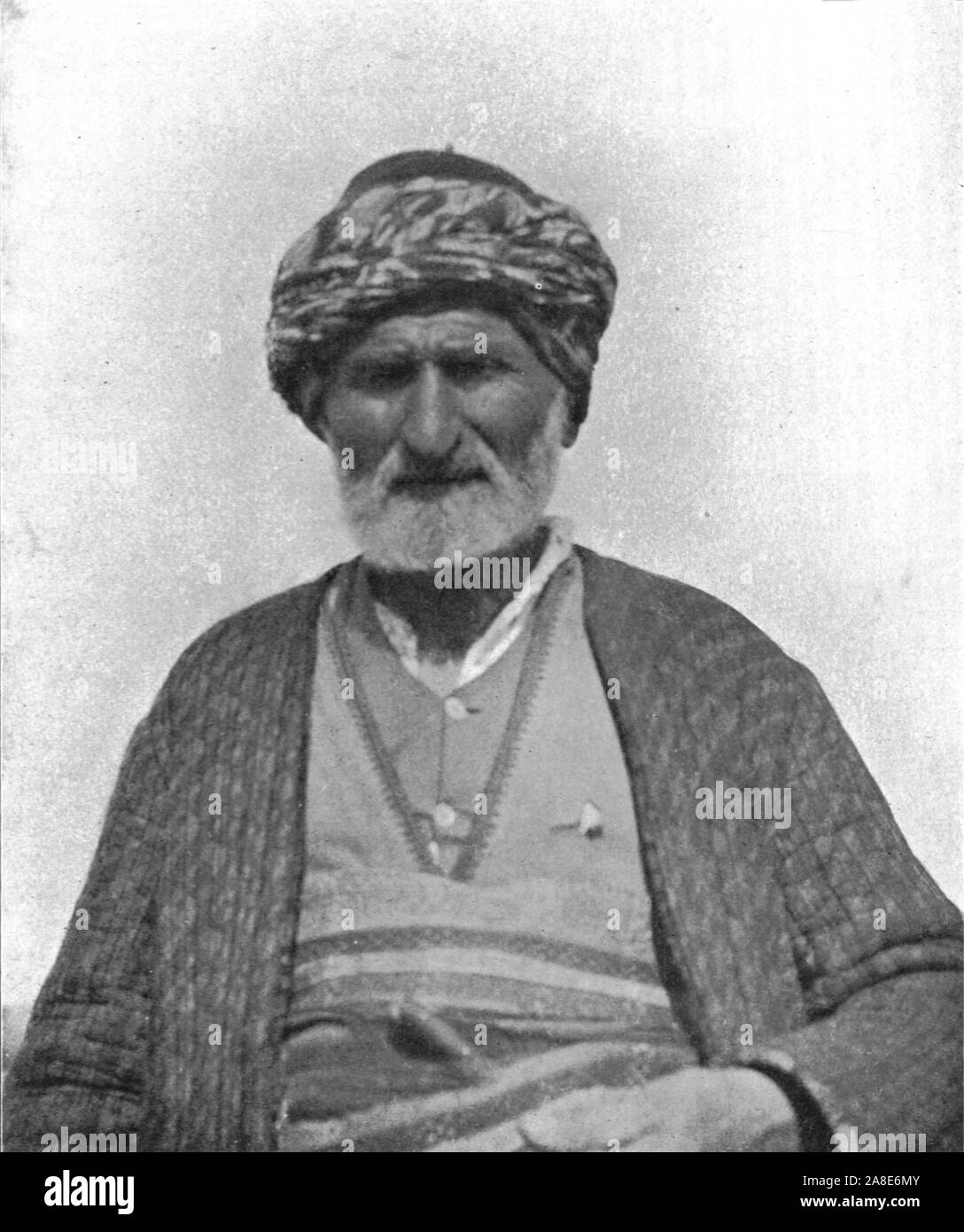 Turcoman at Chatal Hobak', c1906-1913, (1915). Elderly man wearing a padded  jacket, Central Asia, (Turkey?): 'On the top of Chatal Hobak I found an  encampment of Yederli Turkomans'. From "The Caliphs' Last