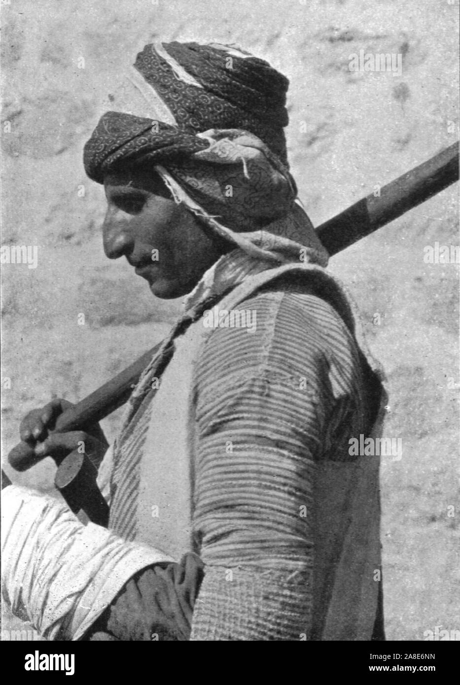 'Kurd of Neri', c1906-1913, (1915). Profile portrait of a Kurdish man from what is now eastern Turkey. From &quot;The Caliphs' Last Heritage, a short history of the Turkish Empire&quot; by Lt.-Col. Sir Mark Sykes. [Macmillan &amp; Co, London, 1915] Stock Photo