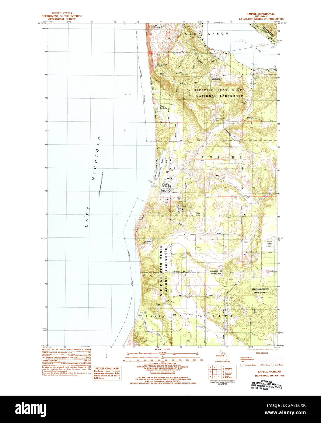 Empire michigan map hires stock photography and images Alamy