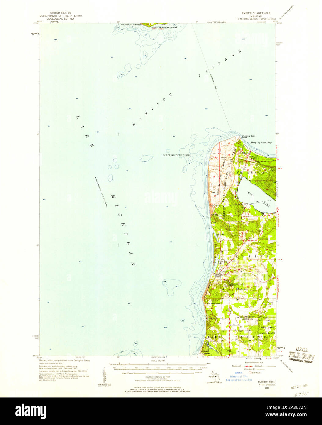 Empire michigan map hires stock photography and images Alamy