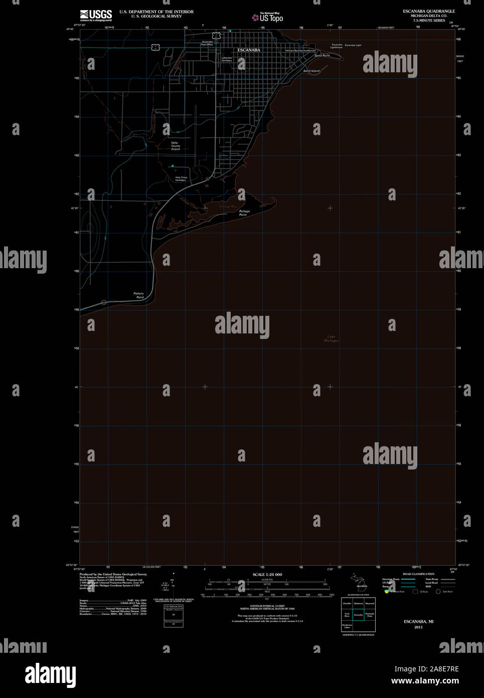 Map of escanaba hires stock photography and images Alamy