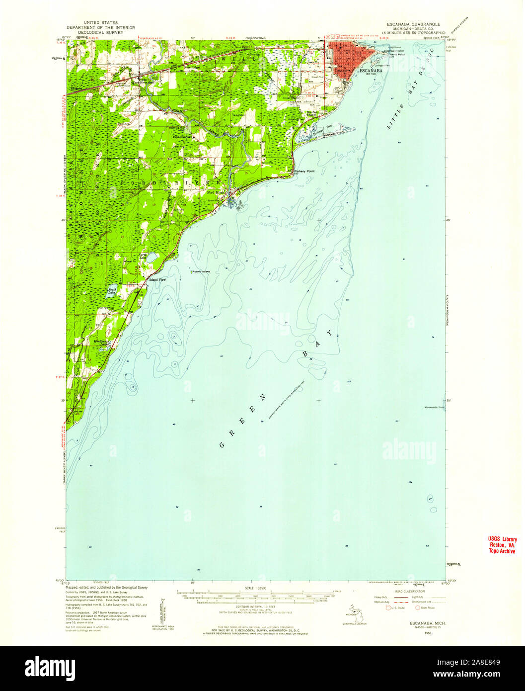 Escanaba michigan map hires stock photography and images Alamy