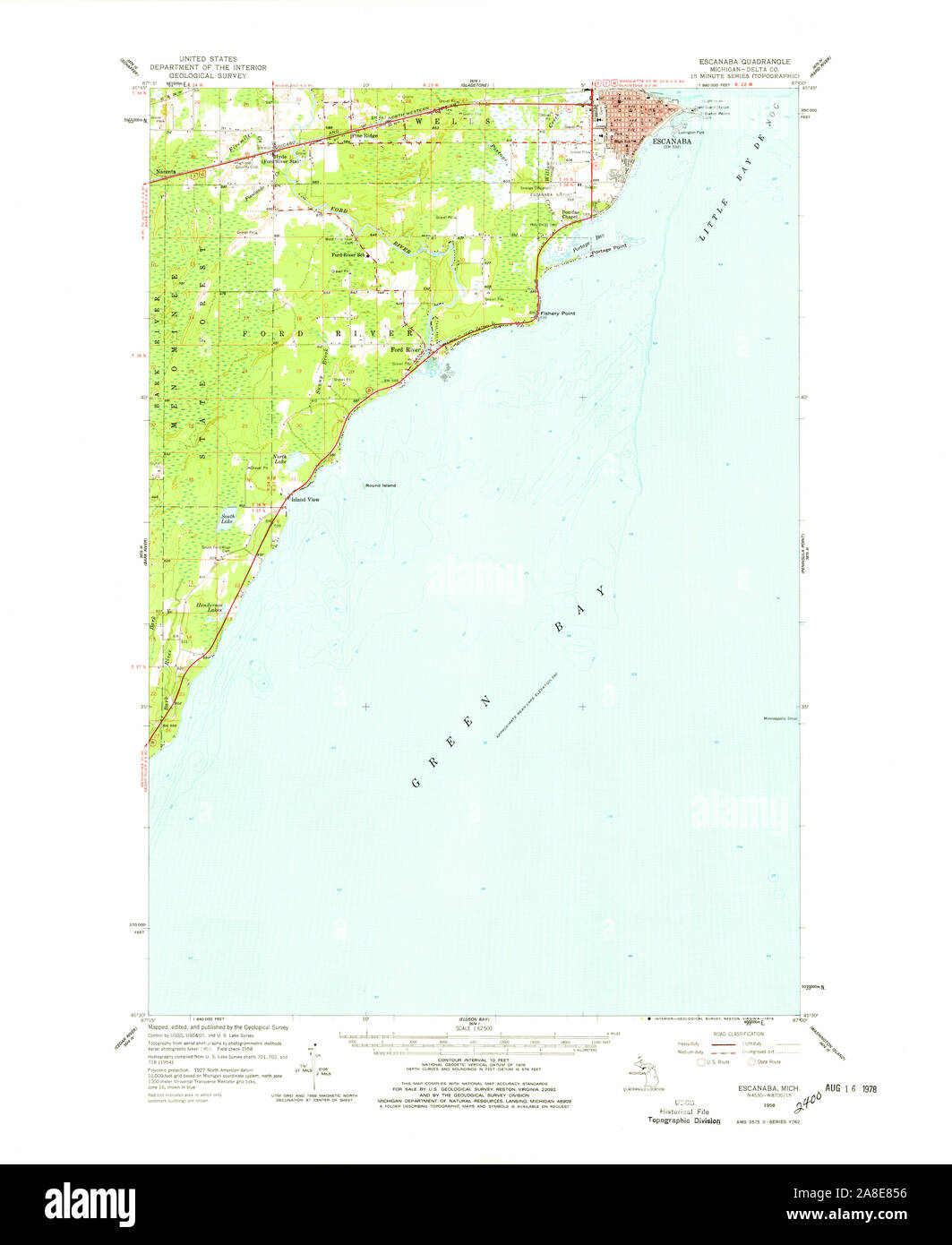 Map of escanaba hires stock photography and images Alamy