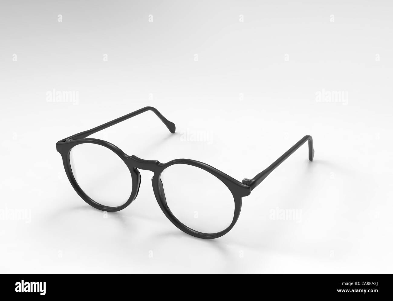 Black Glasses on white background Stock Photo - Alamy
