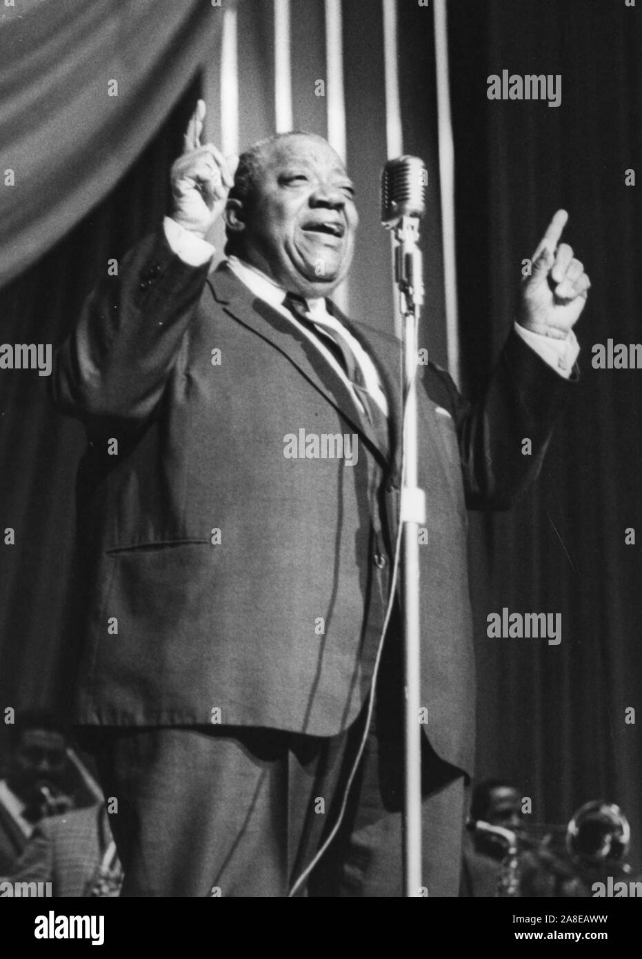 Jimmy Rushing with the Basie Band, London, 1963. Stock Photo