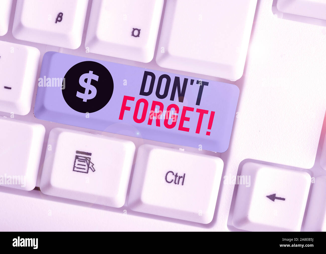 Writing note showing Don T Forget. Business concept for used to remind ...