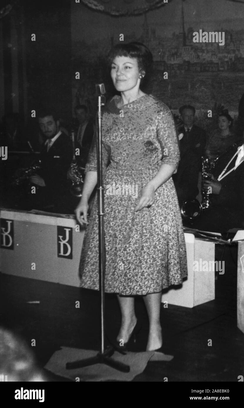 Cleo Lane, Johnny Dankworth Band, Sunday Sessions, Marquee Club, London, 1960. Stock Photo
