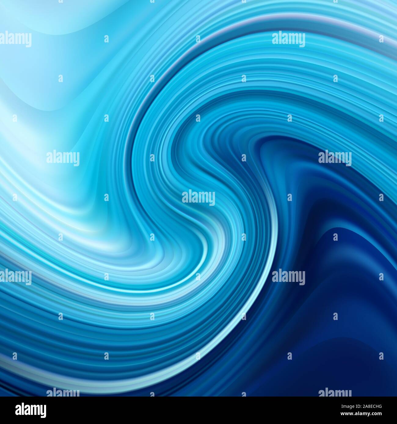 Blue wavy paint streams. Vector abstract background. Acrylic paint. eps 10 Stock Vector